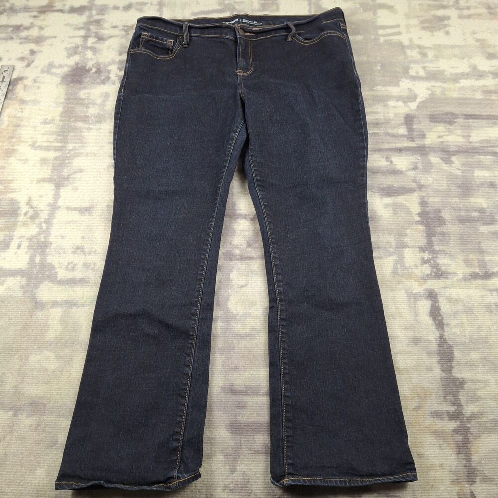 Old Navy Original Mid Rise Skinny Jeans Womens 14 Petite Dark Wash Cotton...